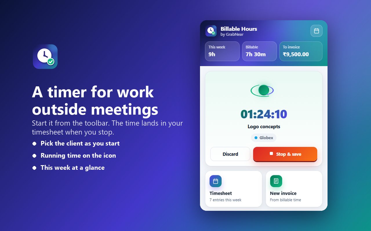 The toolbar timer